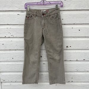QUIKSILVER Vintage Boys 90s Cord Straight Leg Quik Jean, Light Tan- Size 24”/8